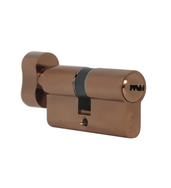 60 MM TT PRG DK-S Cylinder with Inside Thumbturn, PVD RG,Dimpled Key