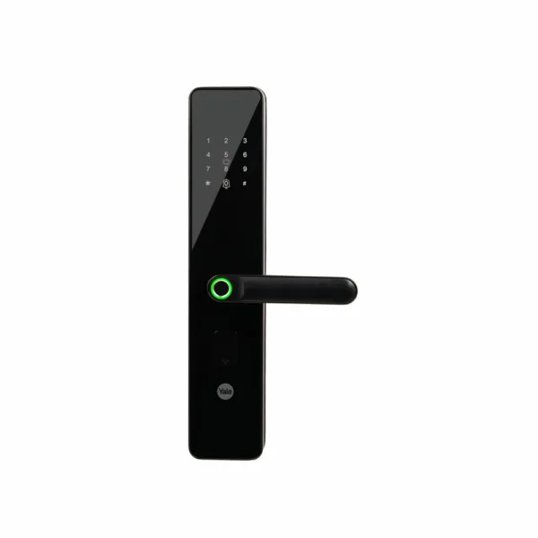 Smart Door Lock, Black, Fingerprint, PIN, RFID, Manual Key Access