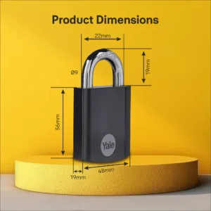 Yale Y90SB Padlock Hardened Steel Body and Boron Steel Shackle, Max Security Padlock Black 4 14 db844b9b 6049 440c 9932 8c0675eda829 1100x