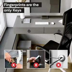 Biometric Smart Premium Furniture Lock - Brown