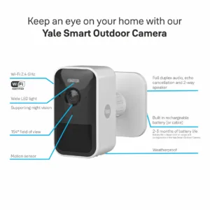 Yale Smart Outdoor Camera 1080p FHD | Motion Trigger | 2-way Audio | Color Night vision | Spotlight | Solar Charger (Optional) | Works with Yale home App 3 1 04f84548 ada8 40d7 a30f f4d2242d5063 1100x