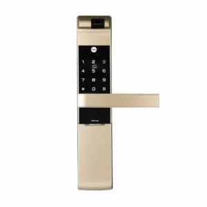 YDM 7116A Smart Lock, Champagne Gold - with Fingerprint, PIN Code, RFID Card, Mechanical Key, Bluetooth module, Works with Yale Home App