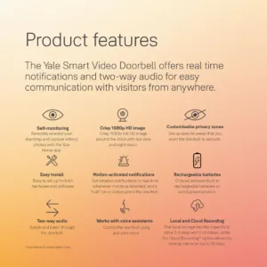 Yale Smart Video Doorbell 1080p Full HD image, live viewing, and night vision, Works on Yale Home app 6 2 b118f294 7c5f 45ea b8ae c002d36f8eff 1100x