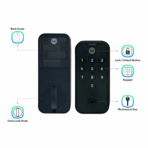 Yale TYE Digital Lock, Black Color, with PIN and Manual Key 3 4 78476168 819a 477f 93d7 8821cda241f7 1100x