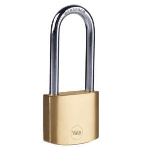 Y110B/30/147/1 Yale 30mm Brass Padlock with long shackle -3nos. regular keys (Brass Finish) 2 5052847099445.MAIN 1100x