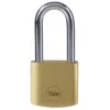Y110B/30/147/1 Yale 30mm Brass Padlock with long shackle -3nos. regular keys (Brass Finish)
