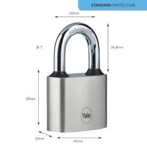 Y112/40/124/1 Yale 40mm Iron Disc Padlock with3 Retaining Keys (Silver Finish) 5 5052847111291.PT02 1100x