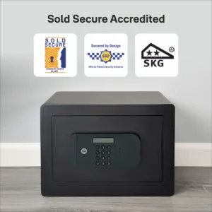 YSFB/200/EB1 High Security Digital Safe Locker with Fingerprint and Pin Access - Black