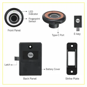 Biometric Smart Premium Furniture Lock - Brown