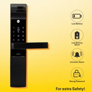 YDM 7116A Smart Lock, Matt Black with Fingerprint, PIN Code, RFID Card, Mechanical Key, Bluetooth module, Works with Yale Home App 10 7 447f49cd a624 4517 94cc a53138d57a98 1100x