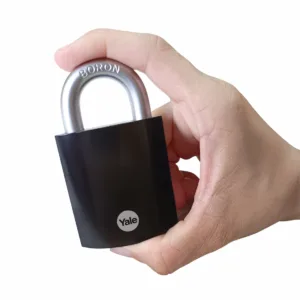 Yale Y90SB Padlock Hardened Steel Body and Boron Steel Shackle, Max Security Padlock Black 6 8 3b419336 d68e 43a6 9817 410612440bde 1100x