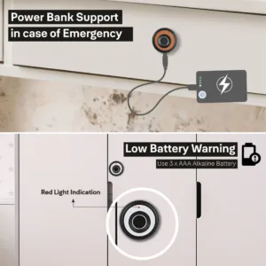 Biometric Smart Premium Furniture Lock - Brown