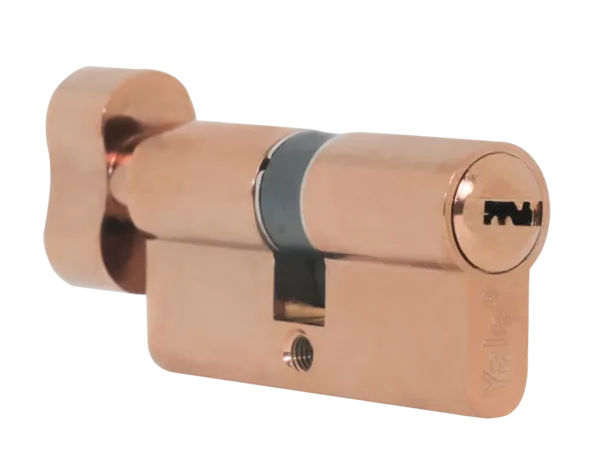60 MM TT PRG DK-S Cylinder with Inside Thumbturn, PVD RG,Dimpled Key