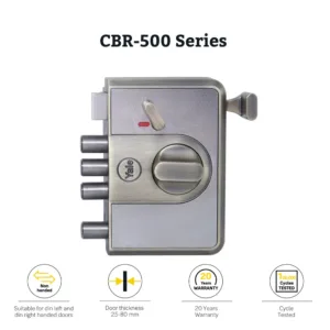 CBR-Cinco 500,Latch & DeadBolt Main Door Lock, Knob Inside, Antique Brass 3 CBR 500AB 03