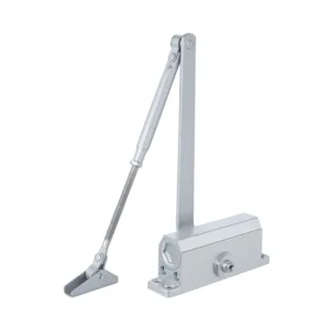 DCR 502 Door Closer, EN Size 2, door weight upto 45kg, Silver. Surface mounted