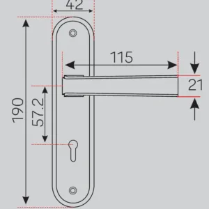 YME 417+ Lever Handle set with key-in lever double strike lockbody Satin Steel