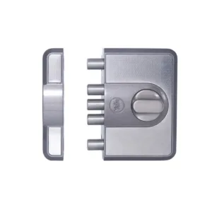 CBD-Cinco 500 Series 5 Dead Bolt Main Door RIM Lock, Knob Inside, Grey, With Dimple Keys