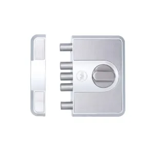 CBD-Cinco 500 Series 5 Dead Bolt Main Door RIM Lock, Both Side Keys, Silver, With Dimple Keys