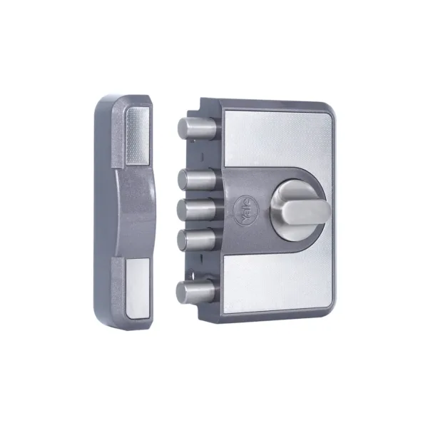 CBD-Cinco 500 Series 5 Dead Bolt Main Door RIM Lock, Both Side Keys, Grey, With Dimple Keys