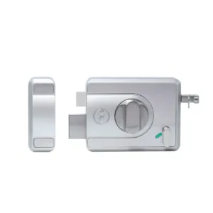 CBS-Cinco Stark Series Premium Rim Main Door Lock , Knob Inside, Silver