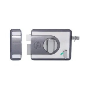 CBS-Cinco Stark Series Premium Rim Main Door Lock , Knob Inside, Grey