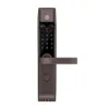 Biometric Smart Lock, Brown with Fingerprint, PIN, manual key and Yale Home App