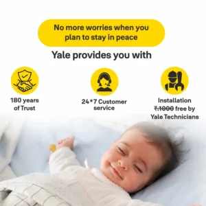 YDM 7116A Smart Lock, Matt Black with Fingerprint, PIN Code, RFID Card, Mechanical Key, Bluetooth module, Works with Yale Home App 12 YDM7116 A MB 05