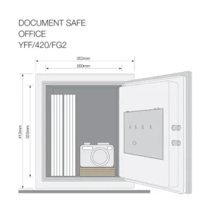 YFF/520/FG2 Biometric Safe Locker -, 60 Min Fire Resistance, Black, 37 Litre 5 YFF520FG2 05