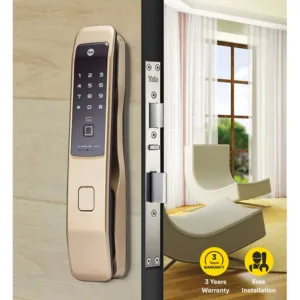 YMI 70 CG A Series Push Pull Smart Lock, Red Gold (Bluetooth Module and Wifi Bridge Included) 2 YMI70 RED GOLD 02