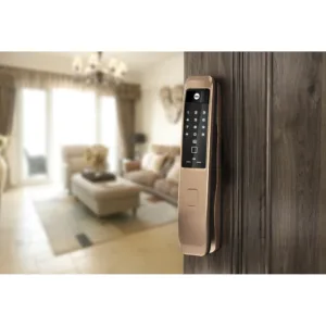 YMI 70 CG A Series Push Pull Smart Lock, Red Gold (Bluetooth Module and Wifi Bridge Included) 3 YMI70 RED GOLD 03