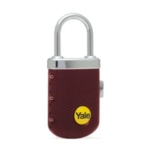 YTP3/31/123/1 Yale padlock Travel Series, Gem Combination Lock, Burgandy