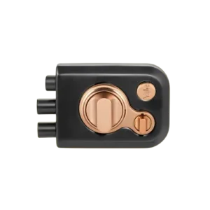 Yale Kratos KRT-LB-TT-BM/RG RIM lock for main door with 1 latch and 2 deadbolts, Knob inside and outside Dimple key