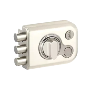 KRT-3B-TT-SSM/BN: Yale Katros Rimlock – Tribolt, 3 Deadbolts, Thumbturn, 4 Dimple Keys