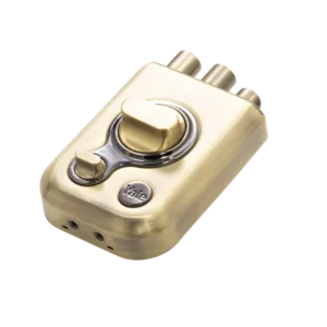 Yale Katros Rimlock KRT-LB-TT-ABM/BN – Tribolt, 2 Deadbolts & 1 Latch Bolt, Knob Insid, 4 Dimple Keys (Antique Brass Matt and Black Nickel) 2 Yale Katros Rimlock KRT-LB-TT-ABM/BN