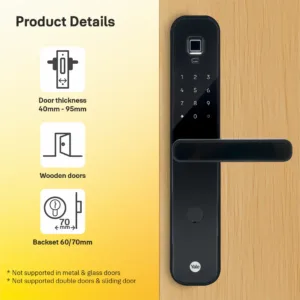 YDM7220A Biosecure Smart Lock with Fingerprint - PIN, RFID and Manual Key 9 ListingImage5 1100x