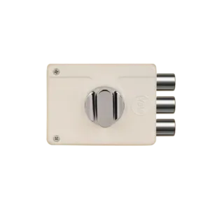 Yale Essential YE-MDL-3B-TT-DK-IN Rim Lock , 3 Deadbolts, Thumbturn, 4 Dimple Keys (Ivory)