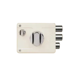 Yale Essential YE-MDL-LB-TT-DK-IN Rim Lock , 2 Deadbolts and 1 Latch Bolt, Thumbturn, 4 Dimple Keys (Ivory)