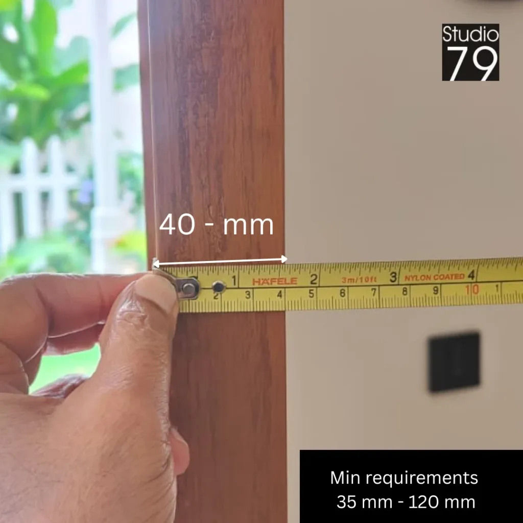 How to check door thickness before ordering digital lock