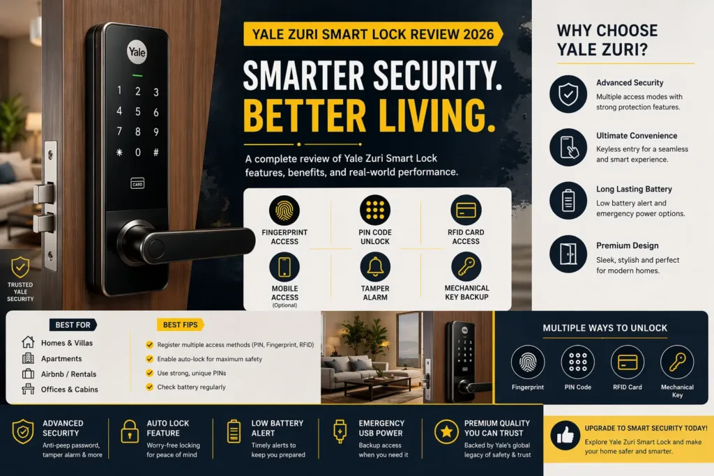 Yale Zuri Smart Lock Review (2026): Is This the Best Digital Lock for Your Home? 1 yale zuri smart lock