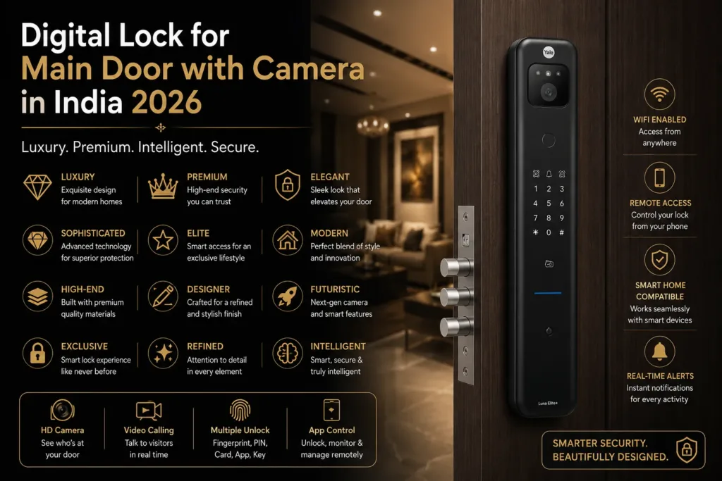 Digital Lock for Main Door with Camera in India 2026 2 digital lock for main door with camera
