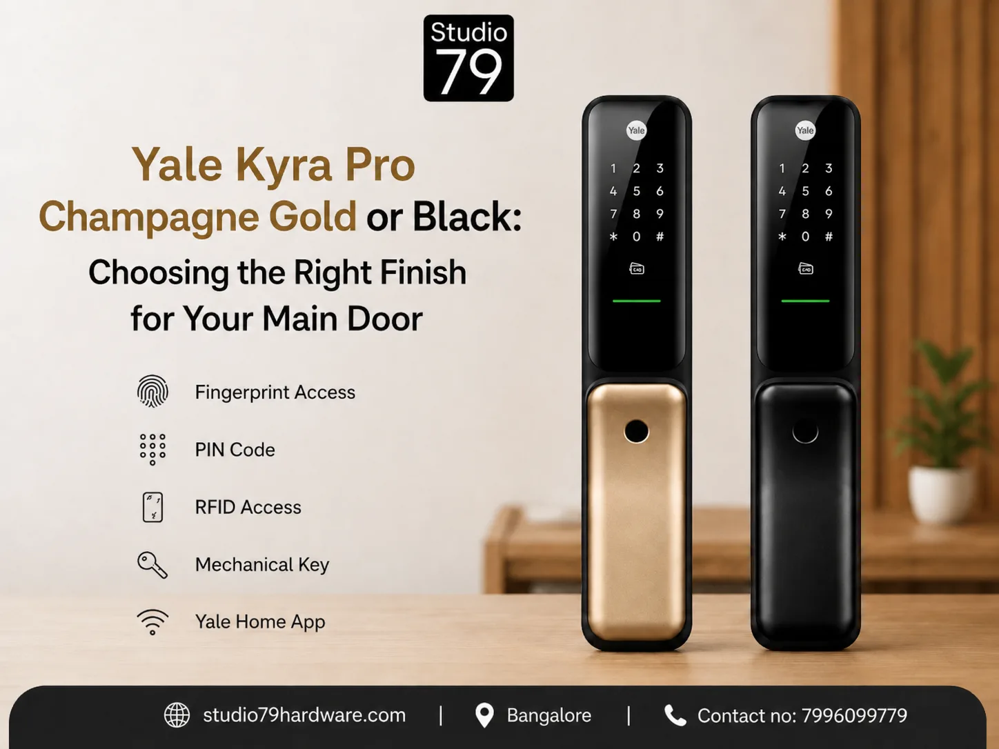 Yale Kyra Pro Champagne Gold and Black