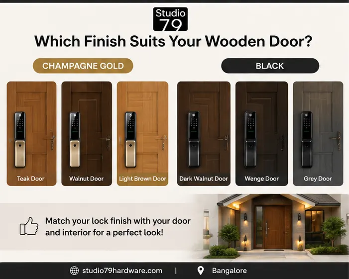 Yale Kyra Pro Champagne Gold or Black: Choosing the Right Finish for Your Main Door 2 Yale Kyra Pro Champagne Gold and Black