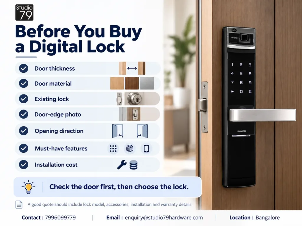 digital door lock price in India